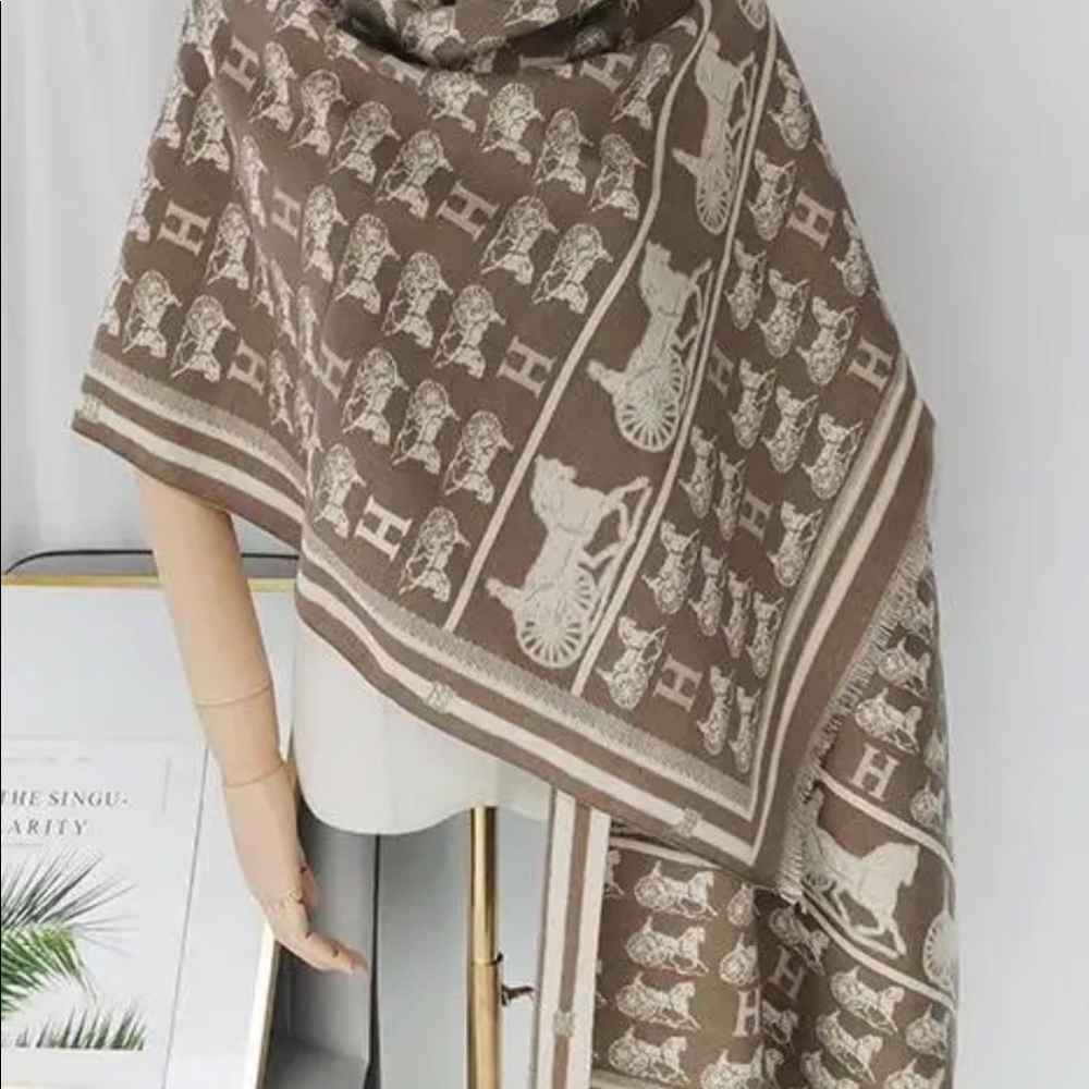 COPY - COPY - Equestrian wrap/scarf. Designer inspired